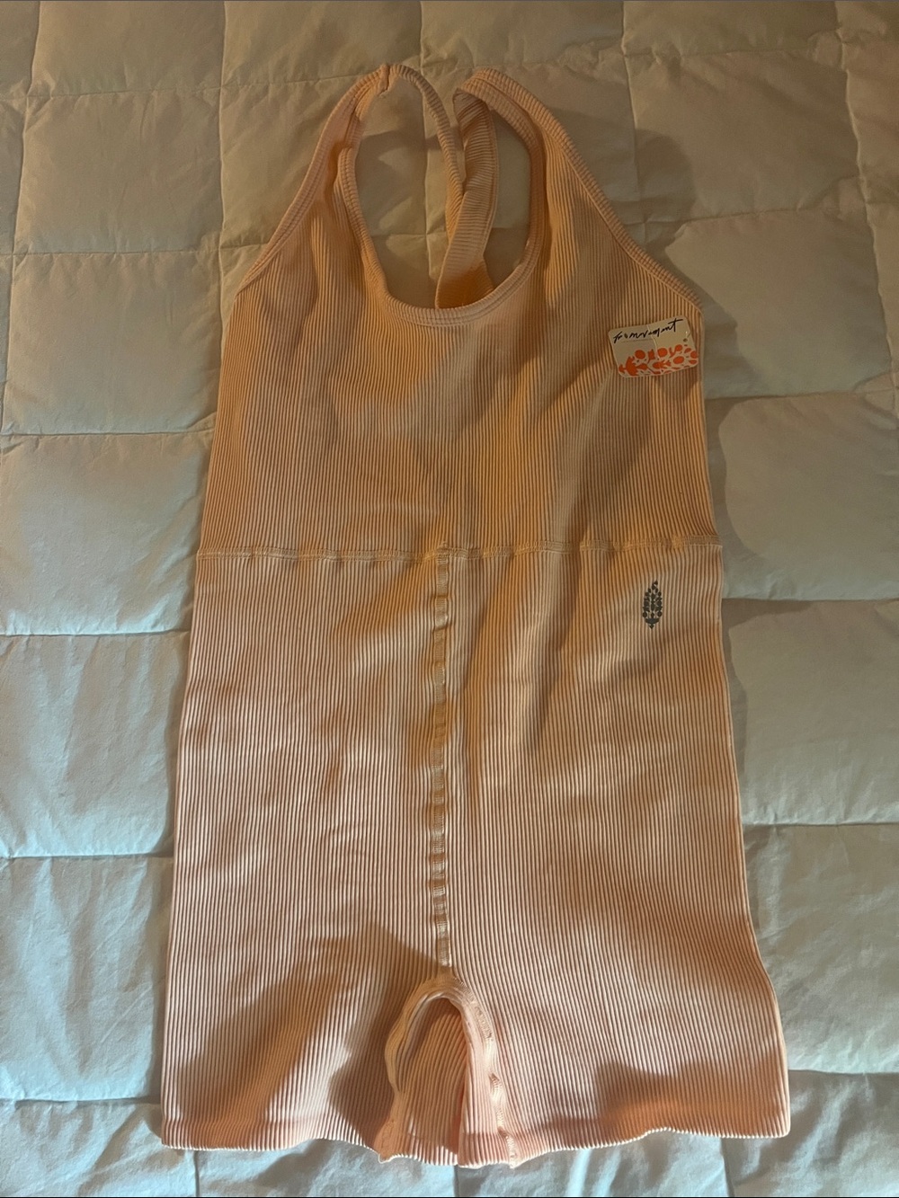 FP Movement by Free People ribbed peach romper